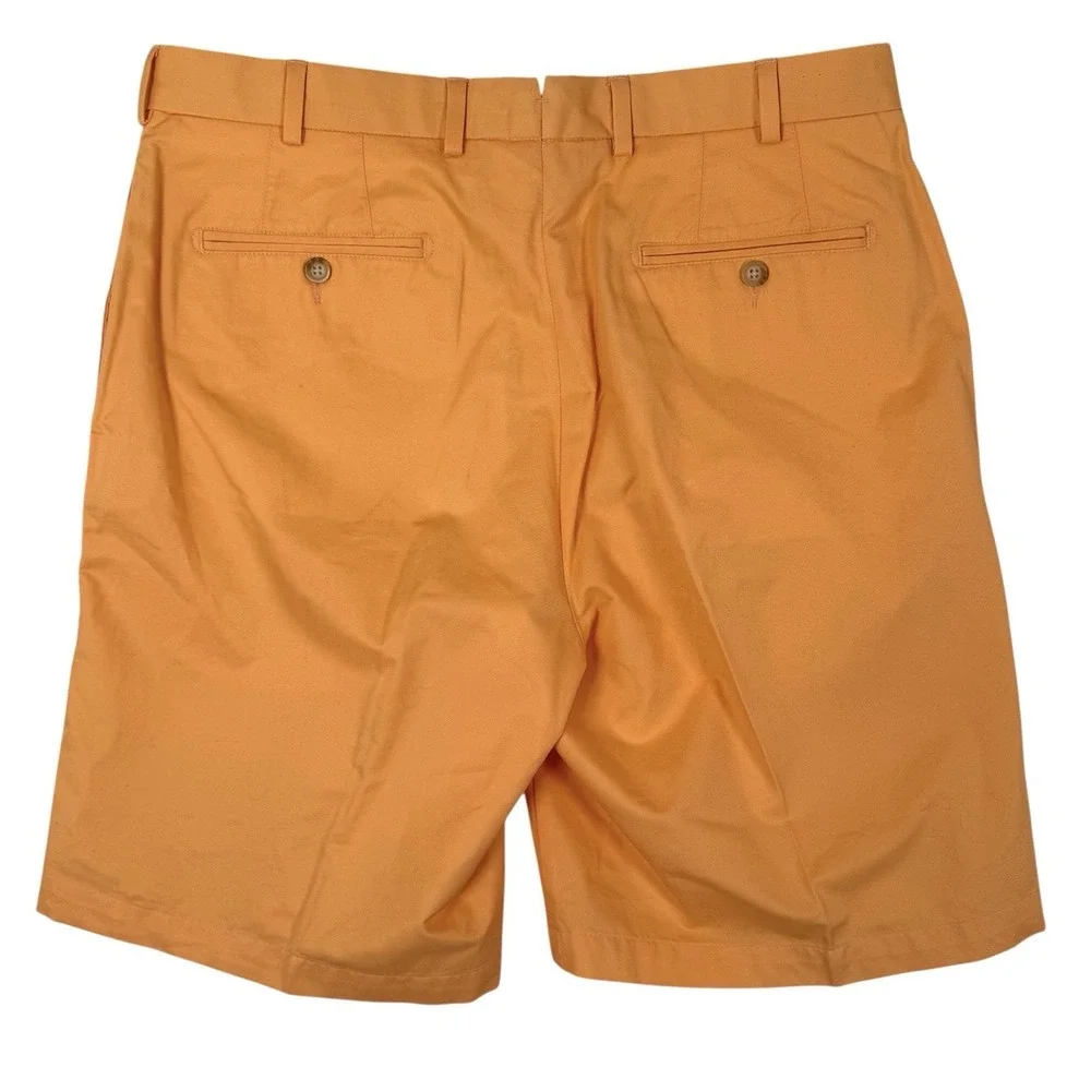 Peter Millar Lightweight Twill Chino Shorts Mens 35 Orange‎ MS14B50 Golf
